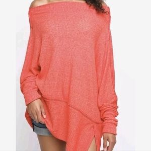 We The Free London To Town Oversize Off The Shoulder Thermal Sweater Medium